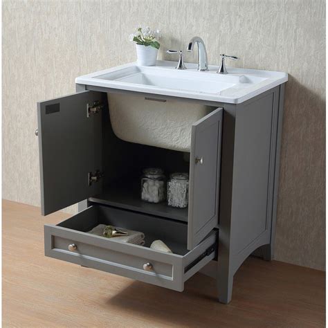 freestanding laundry sink with cabinet